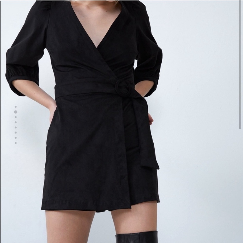 Zara Black Wrap Mini Dress